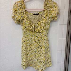 Yellow Floral romper